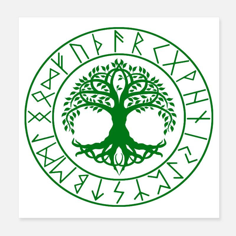 Nœud celtique Viking Tree Poster 20 x 20 cm
