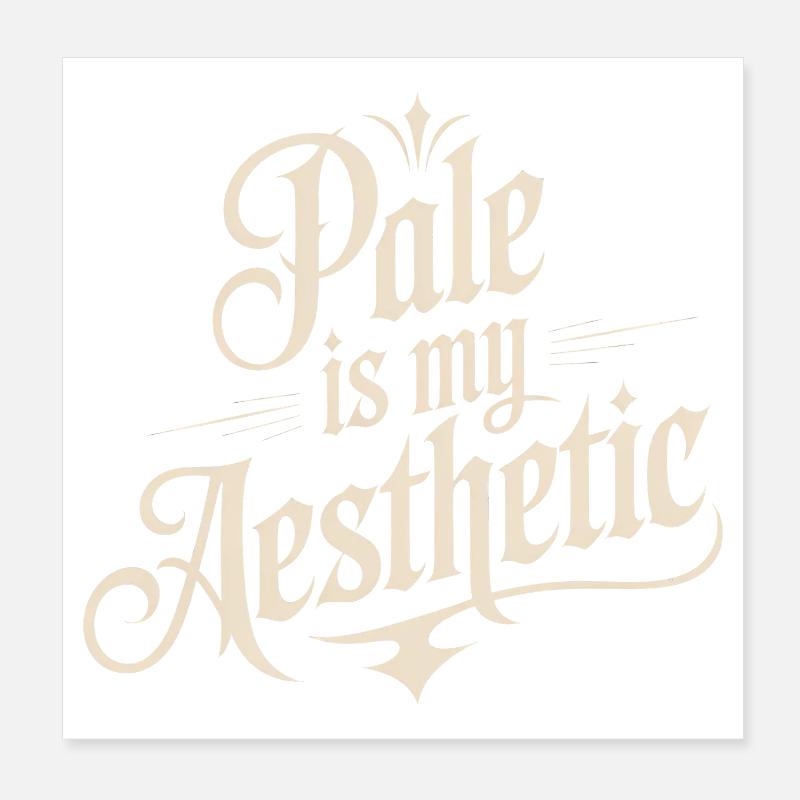 Pâle est ma typographie esthétique Poster 20 x 20 cm