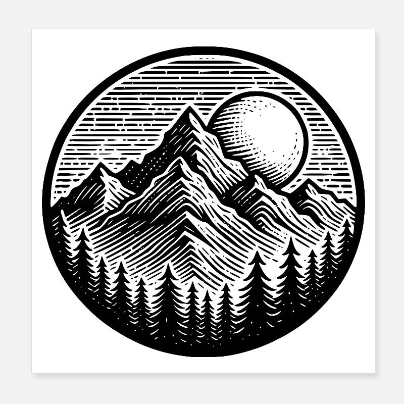 Mountaindesign Poster 20x20 cm