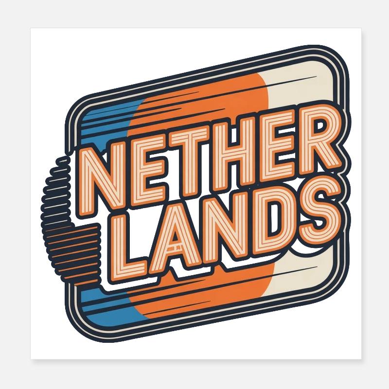 Netherlands - Poster 20x20 cm - Weiß