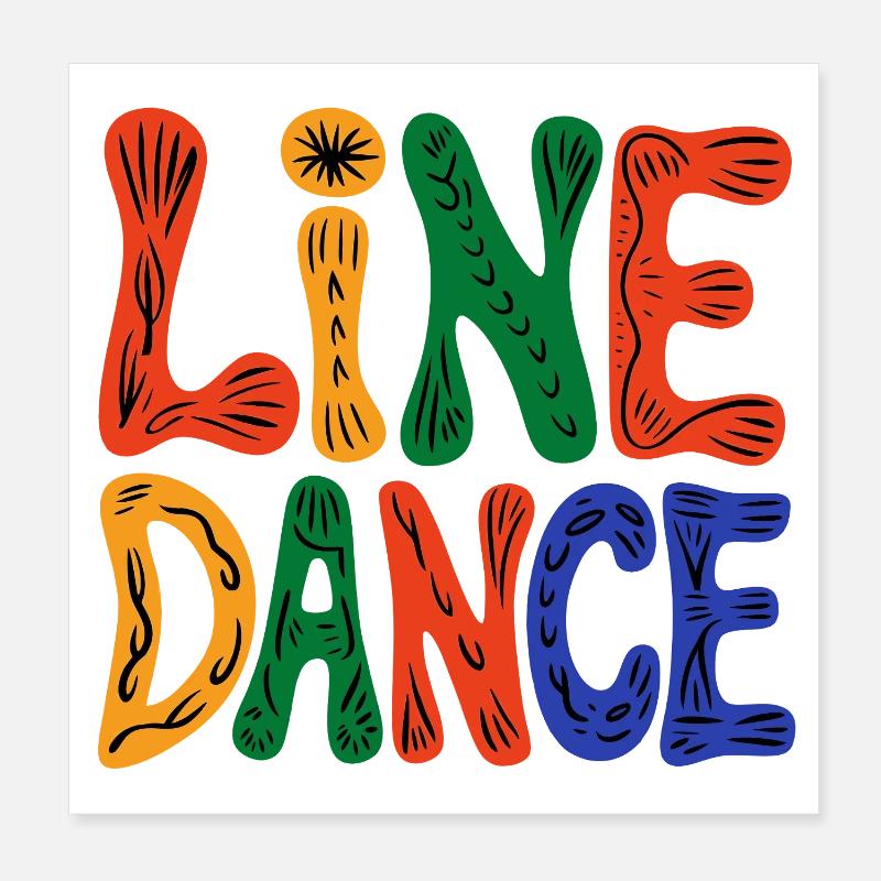 Danse en direct Poster 20 x 20 cm
