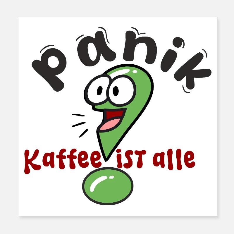 Panik Poster 20x20 cm