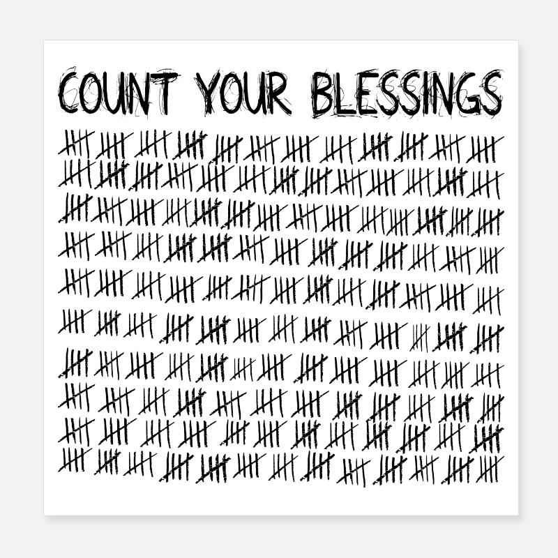Count Your Blessings Poster 20 x 20 cm