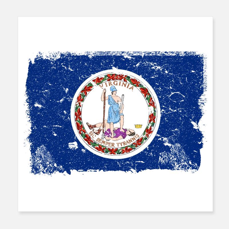 Virginia Drapeau Vintage Poster 20 x 20 cm