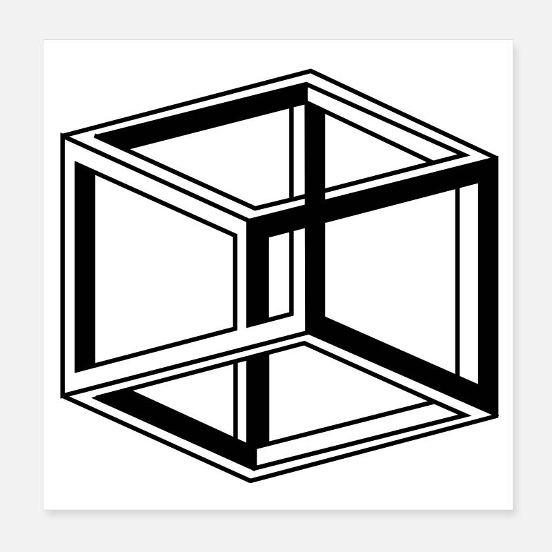cube escher Poster 20 x 20 cm