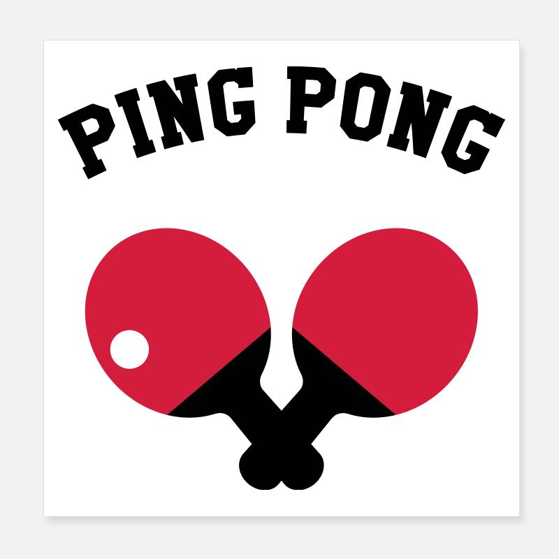 Ping Pong Poster 20x20 cm