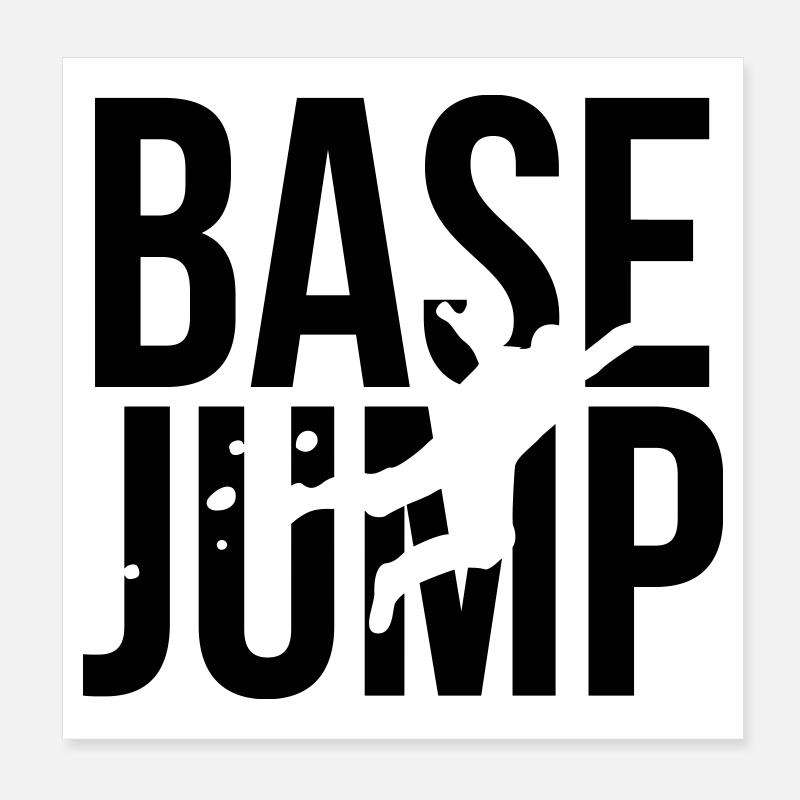 BASE jump Poster 20x20 cm