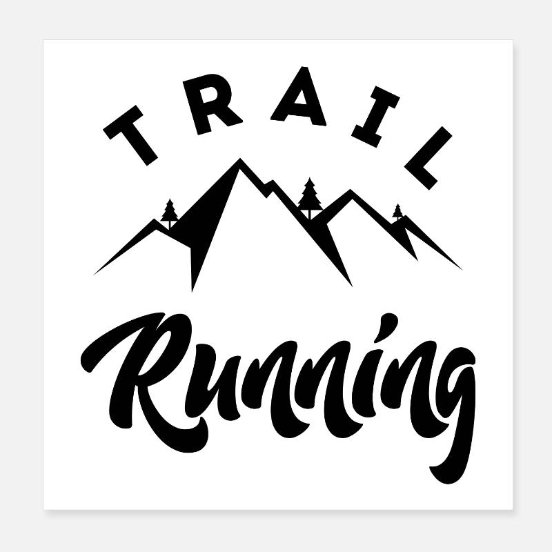 Trail Running Poster 20 x 20 cm