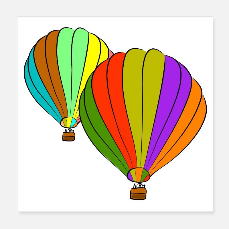hot air balloon Poster 8" x 8" (20x20 cm)