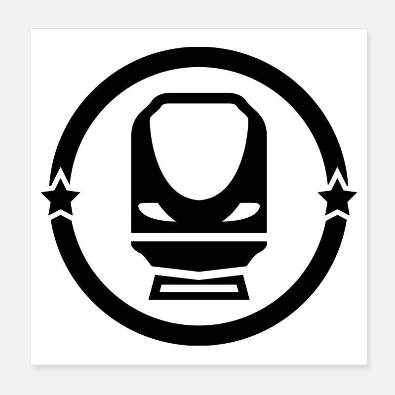 Cheminot / Chemin de fer / Train / Metro Poster 20 x 20 cm