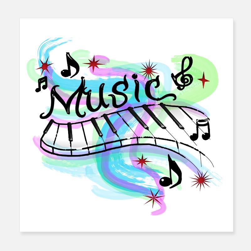 Musik Poster 20x20 cm