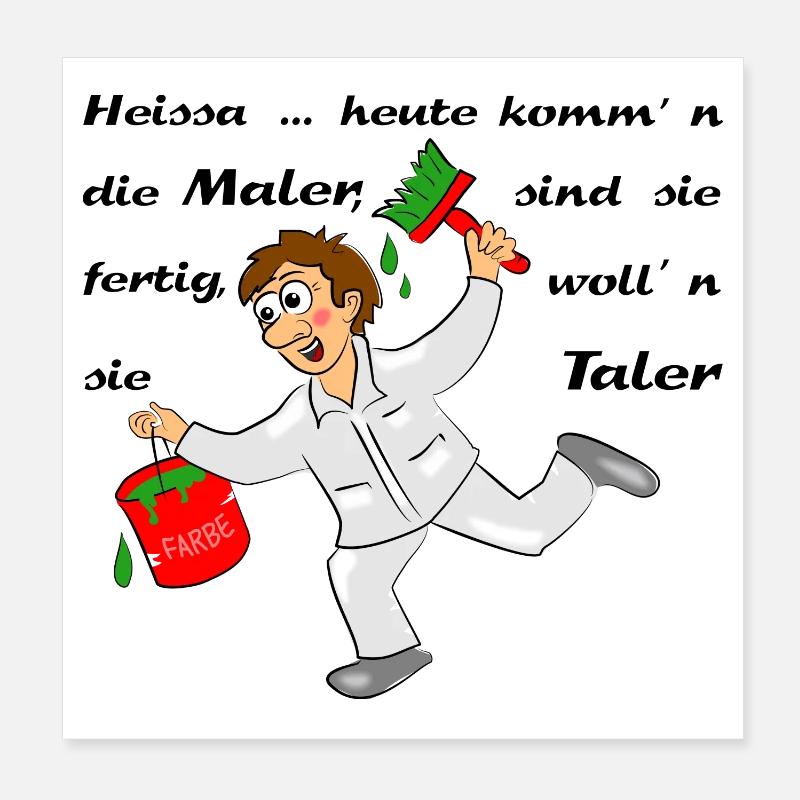 maler handwerk Poster 20x20 cm