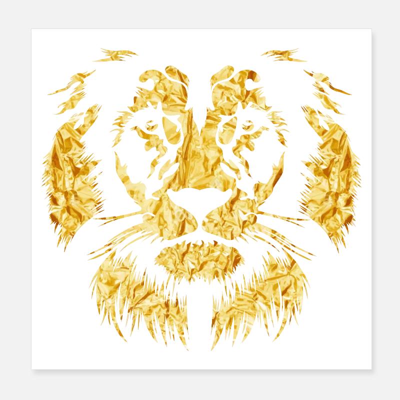 Lion d'or Poster 20 x 20 cm