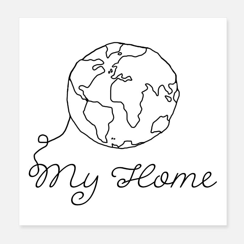 Planet Erde Poster 20x20 cm