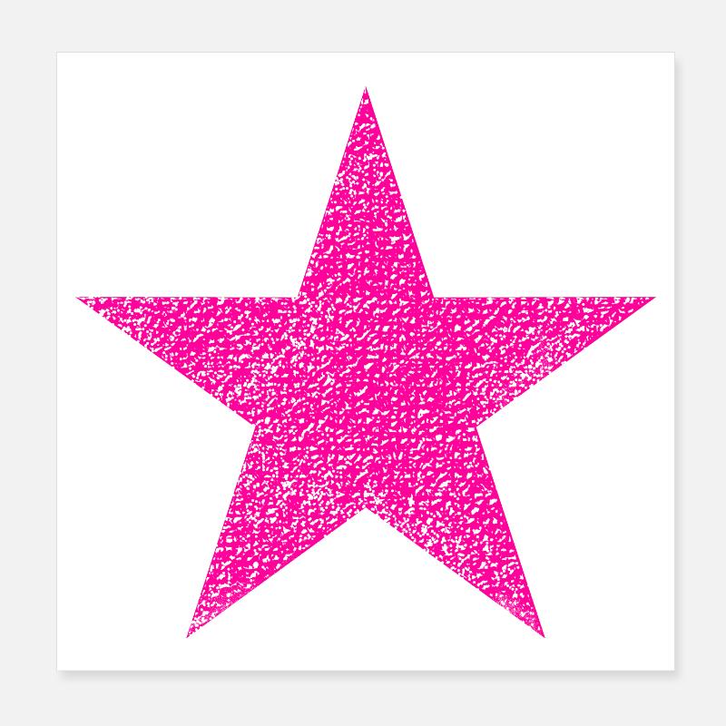 Pink Stern mit Textur Poster 20x20 cm