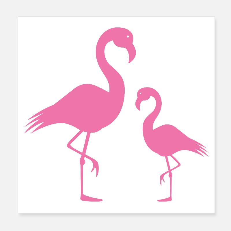 flamingos Poster 8" x 8" (20x20 cm)