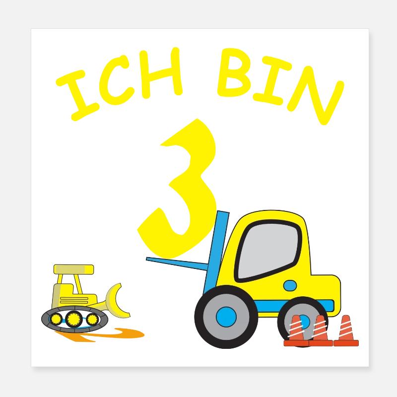 Ich bin 3 Poster 20x20 cm