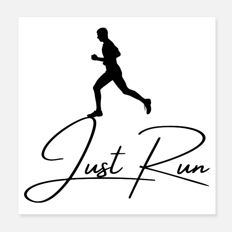 Il suffit de courir Poster 20 x 20 cm