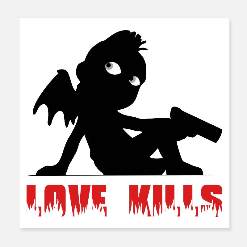 Love Kills 2 Poster 8" x 8" (20x20 cm)
