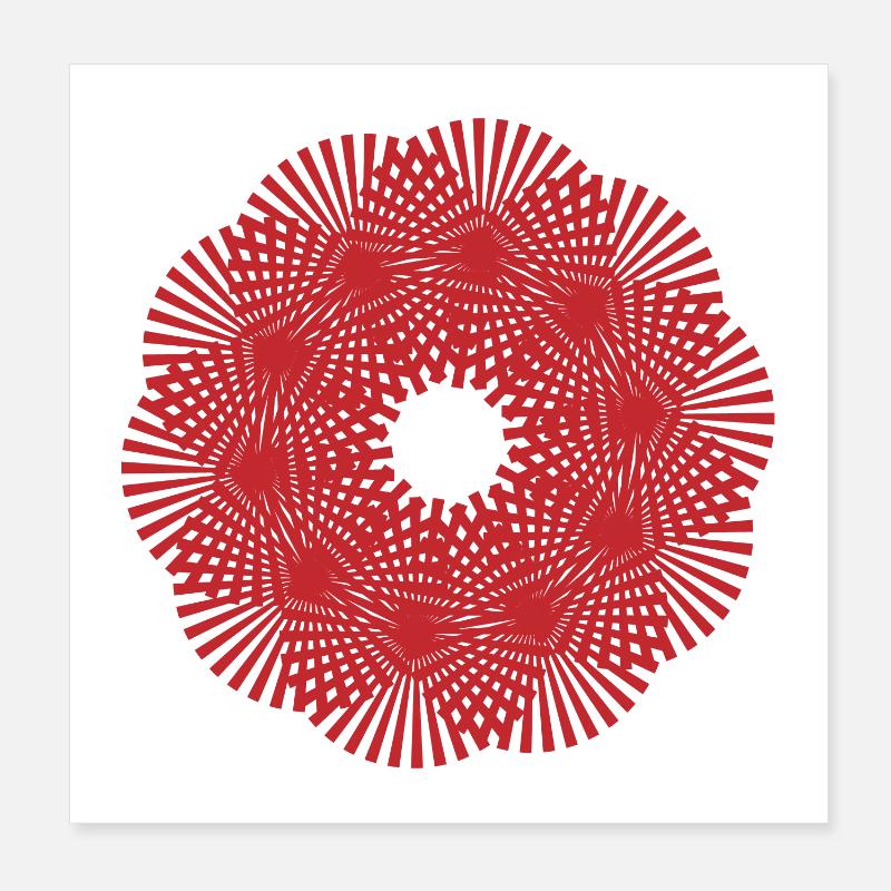 Mandala | Raggi di sole | Modello Poster 20x20 cm