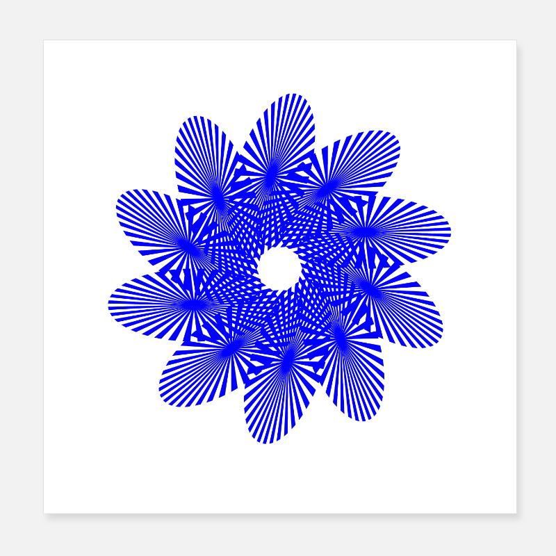 Mandala | Raggi di sole | Modello Poster 20x20 cm