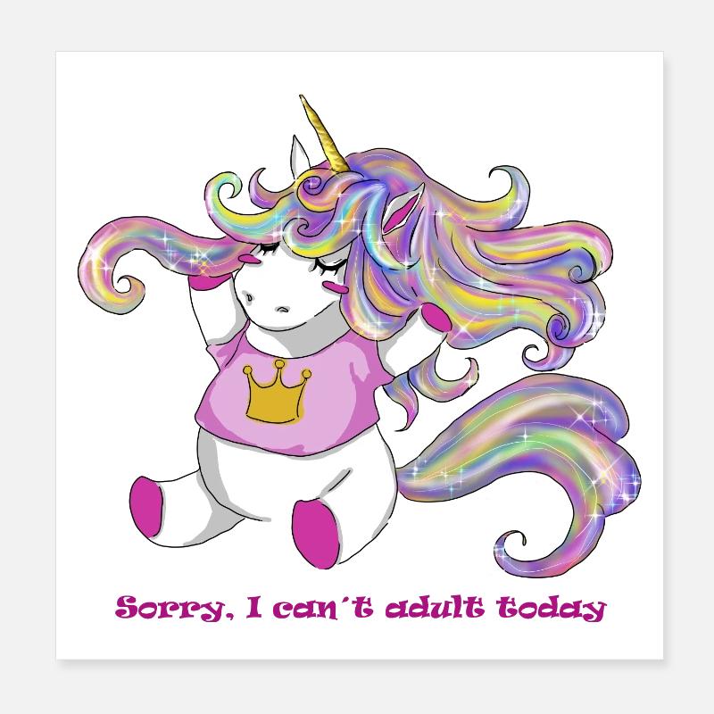 Unicorn Poster 8" x 8" (20x20 cm)