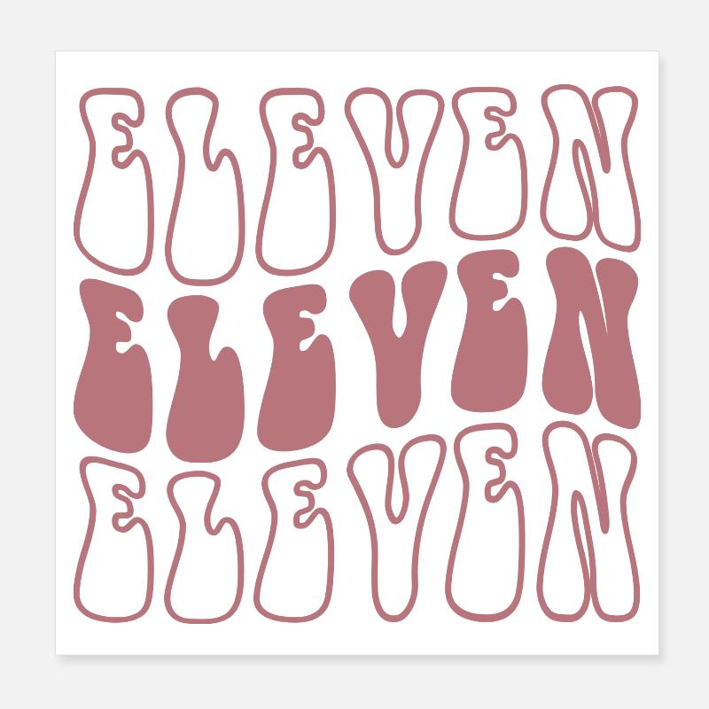 Onze 11e anniversaire pour les filles de 11 ans Poster 20 x 20 cm
