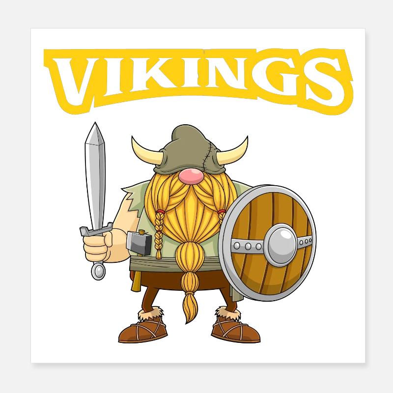 vikings, gnome, explorateur Poster 20 x 20 cm