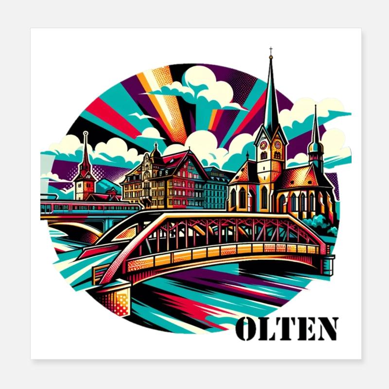 Olten Poster 20x20 cm