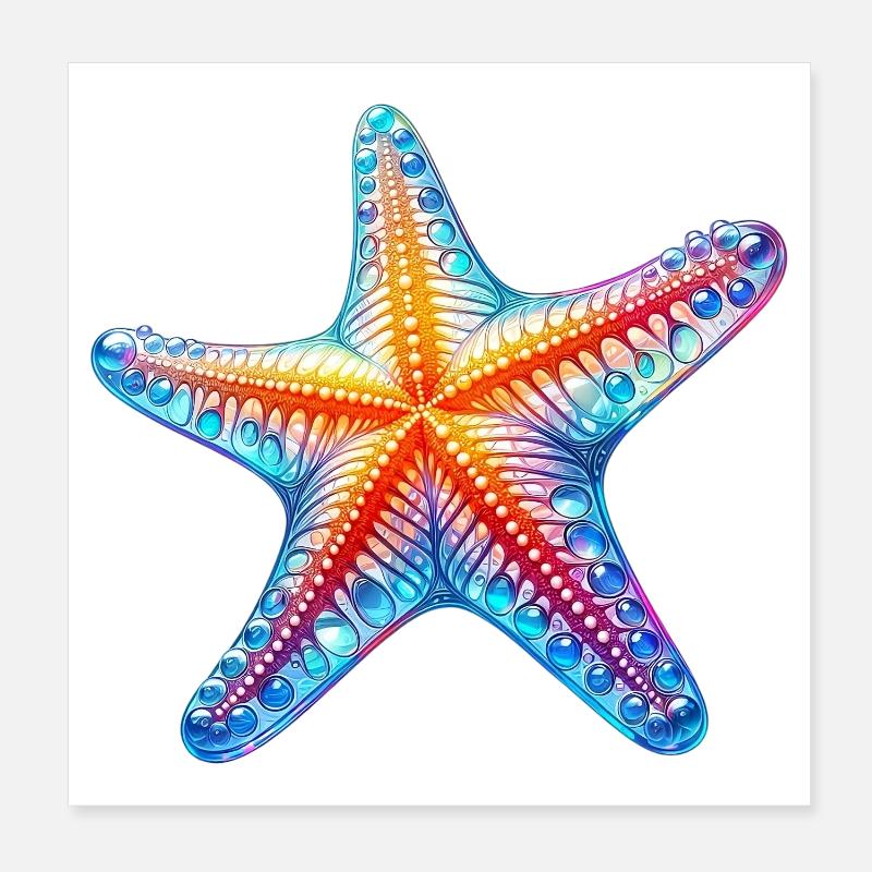Starfish Poster 8" x 8" (20x20 cm)