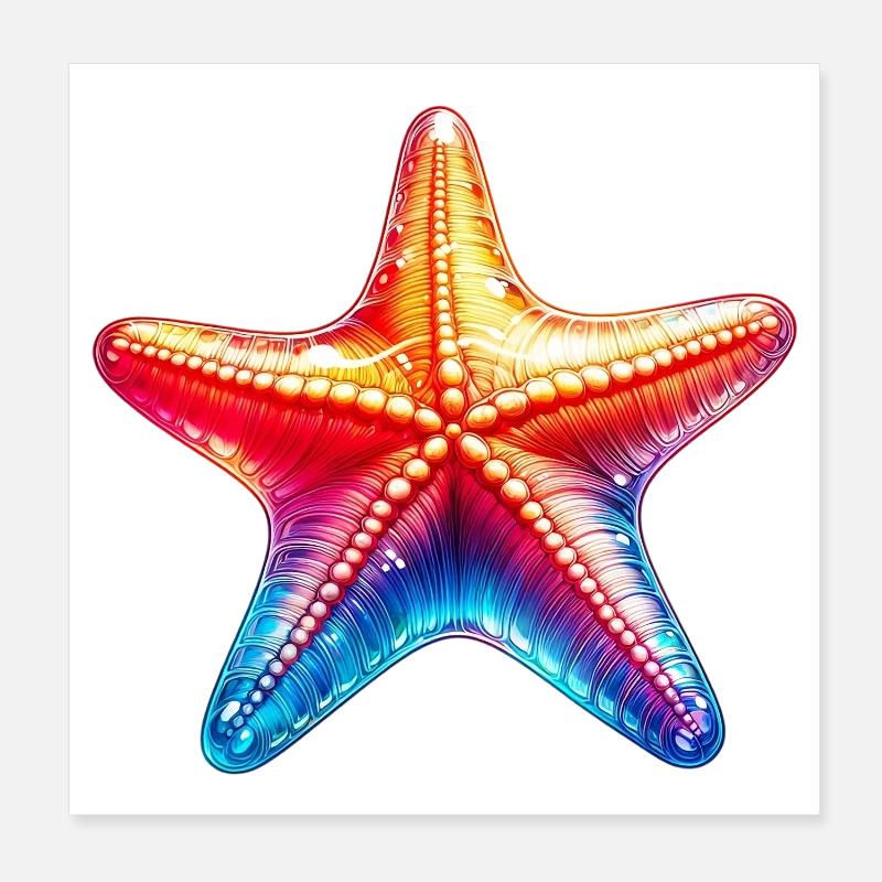 Étoile de mer Poster 20 x 20 cm