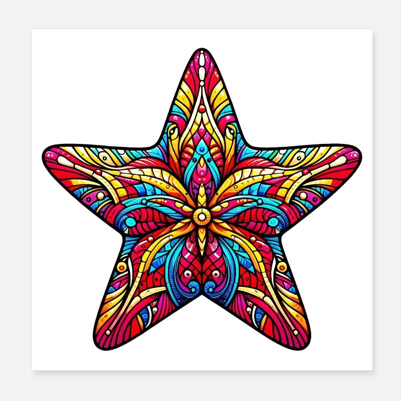 Étoile de mer Poster 20 x 20 cm