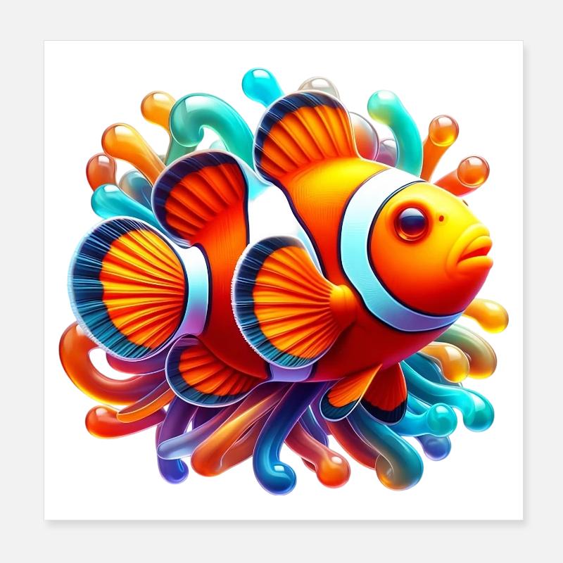 Clownfisch Poster 20x20 cm