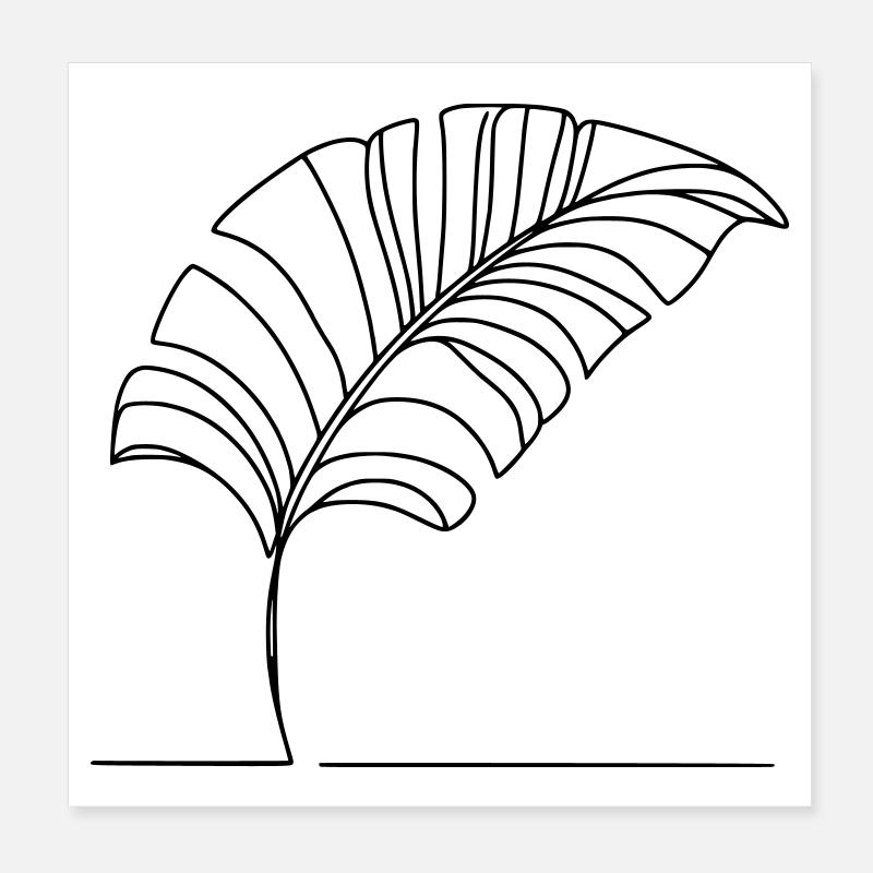Blatt Poster 20x20 cm