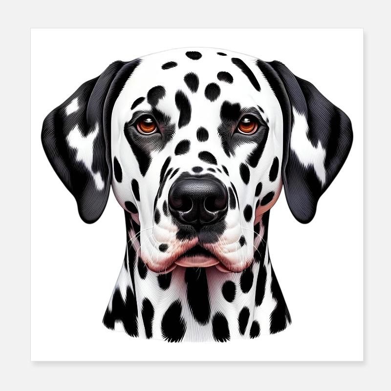 Dalmatiner Hund Poster 20x20 cm