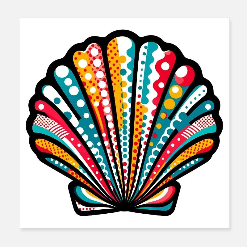 Coquille Poster 20 x 20 cm