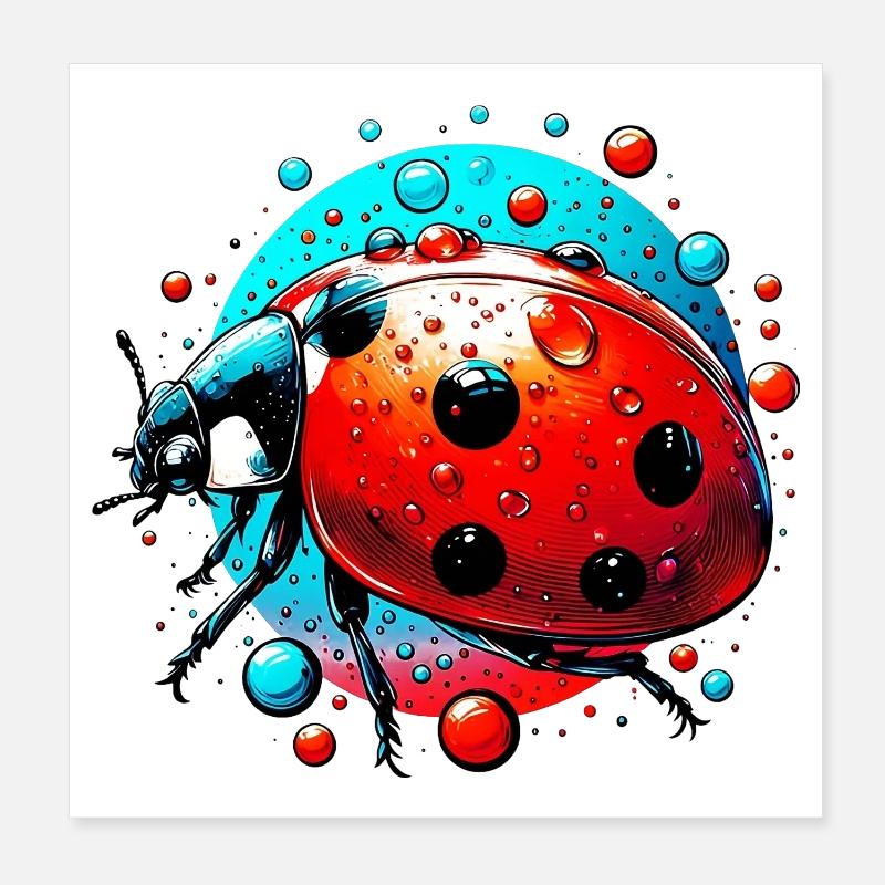 Coccinelle Poster 20 x 20 cm