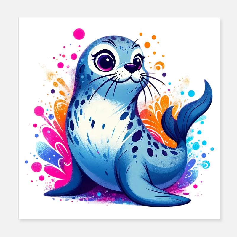 Seal Poster 8" x 8" (20x20 cm)