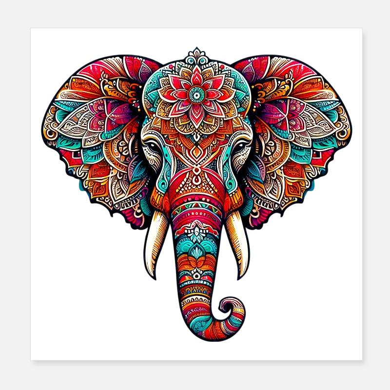 Elefant Poster 20x20 cm