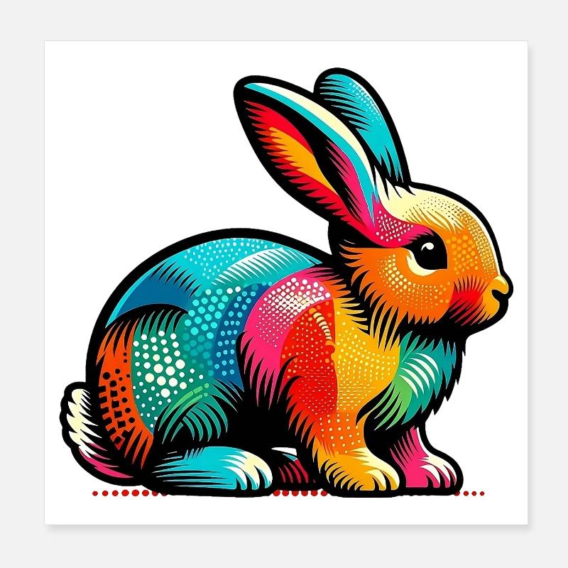 Lapin Poster 20 x 20 cm