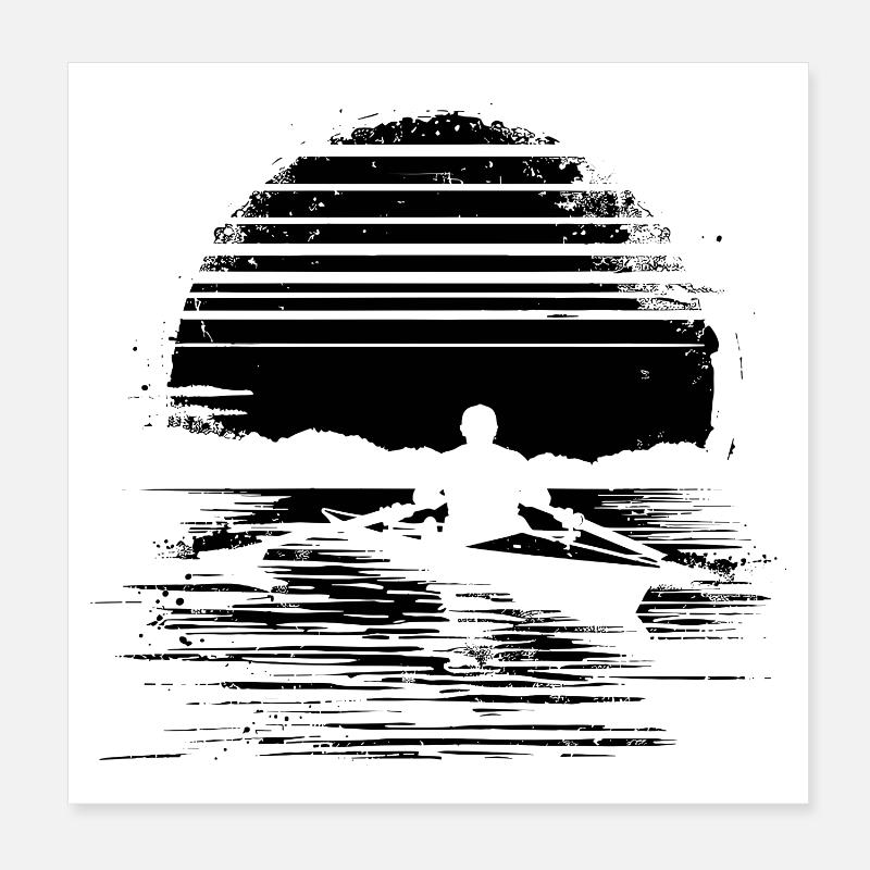 Rowing Graphics Poster 8" x 8" (20x20 cm)