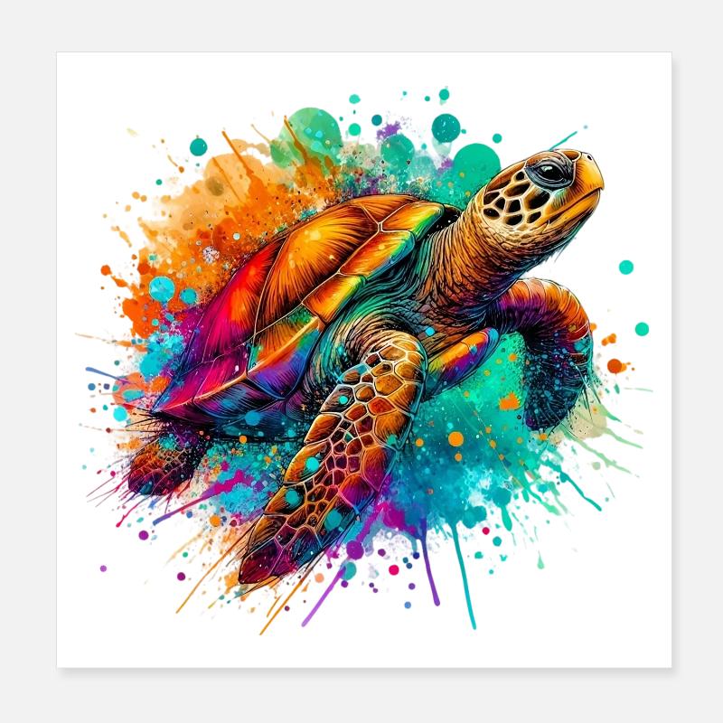 Schildkröte Poster 20x20 cm