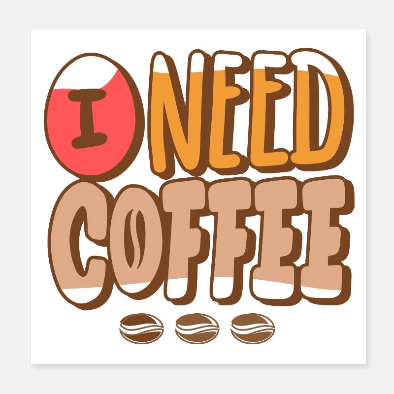 Kaffee, Kaffeeventilator, Kaffeebohne Poster 20x20 cm