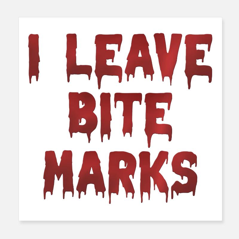 Traces de sang de la marque de morsure Poster 20 x 20 cm