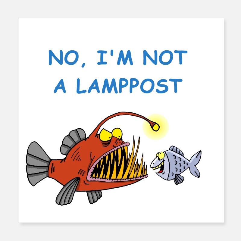 Abyssal Fish Poster 8" x 8" (20x20 cm)