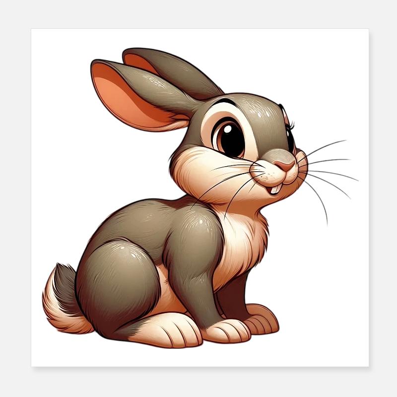 Lapin Poster 20 x 20 cm