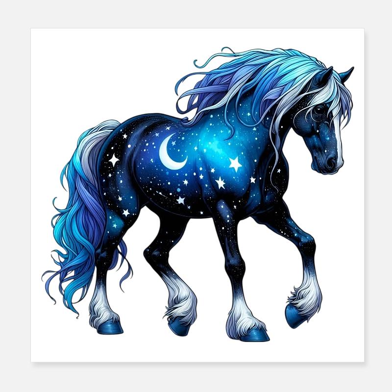 Cavallo Poster 20x20 cm