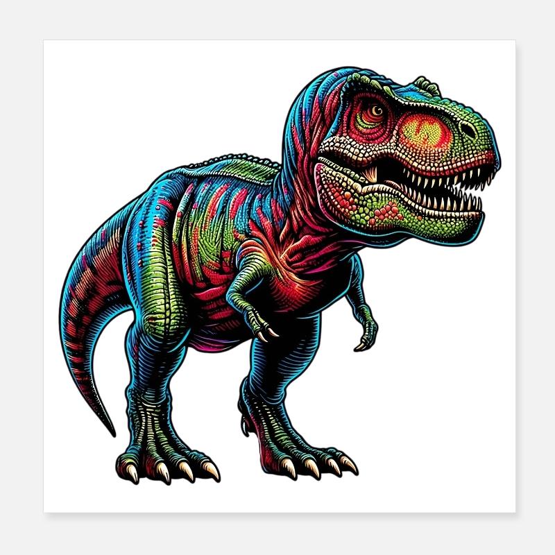Dinosaure Poster 20 x 20 cm