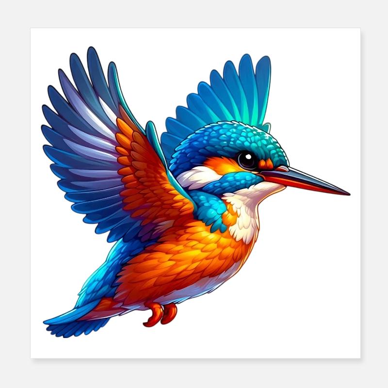 Martin-pêcheur Poster 20 x 20 cm