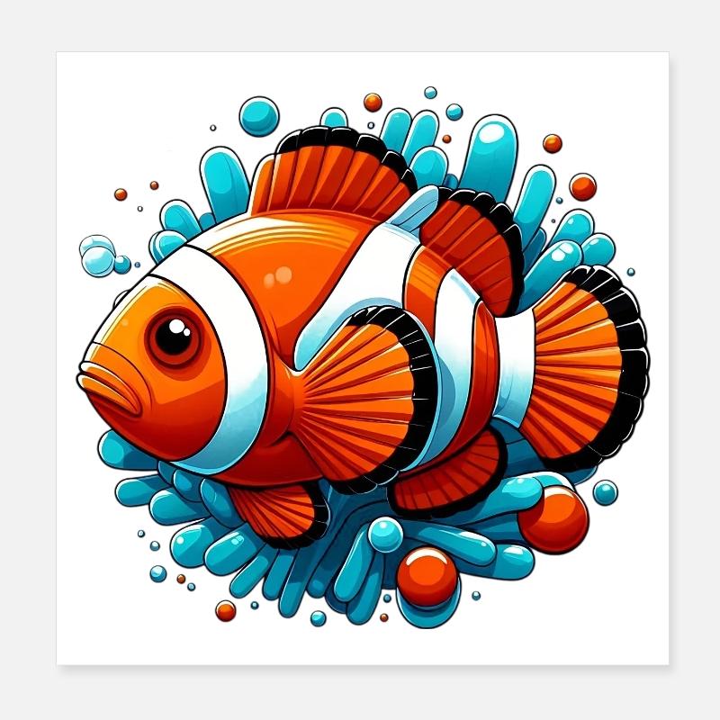 Clownfisch Poster 20x20 cm